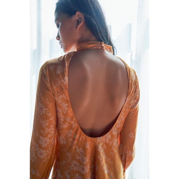 NWT Free People Aries Mini Dress / Golden Combo - Picture 4 of 7